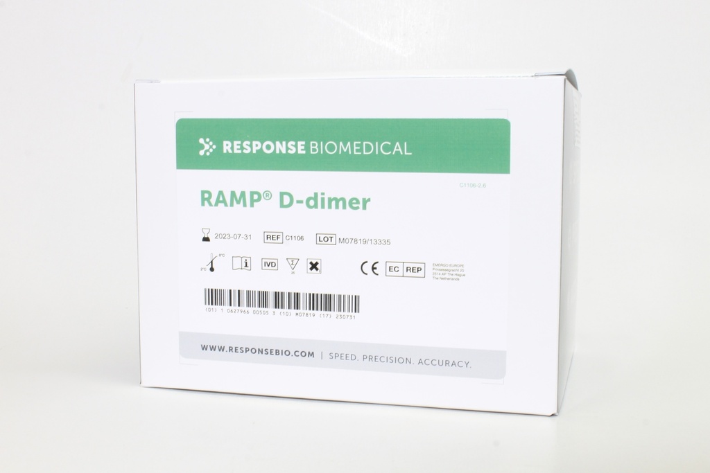 Kit Ramp® para Dímero-D. Response Biomedical (Canada).