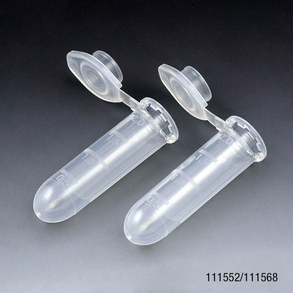 Tubo PP de Microcentrifuga (Eppendorf) 2,0 ml Con Tapa Adjunta, Graduada Globe Scientifc (USA).