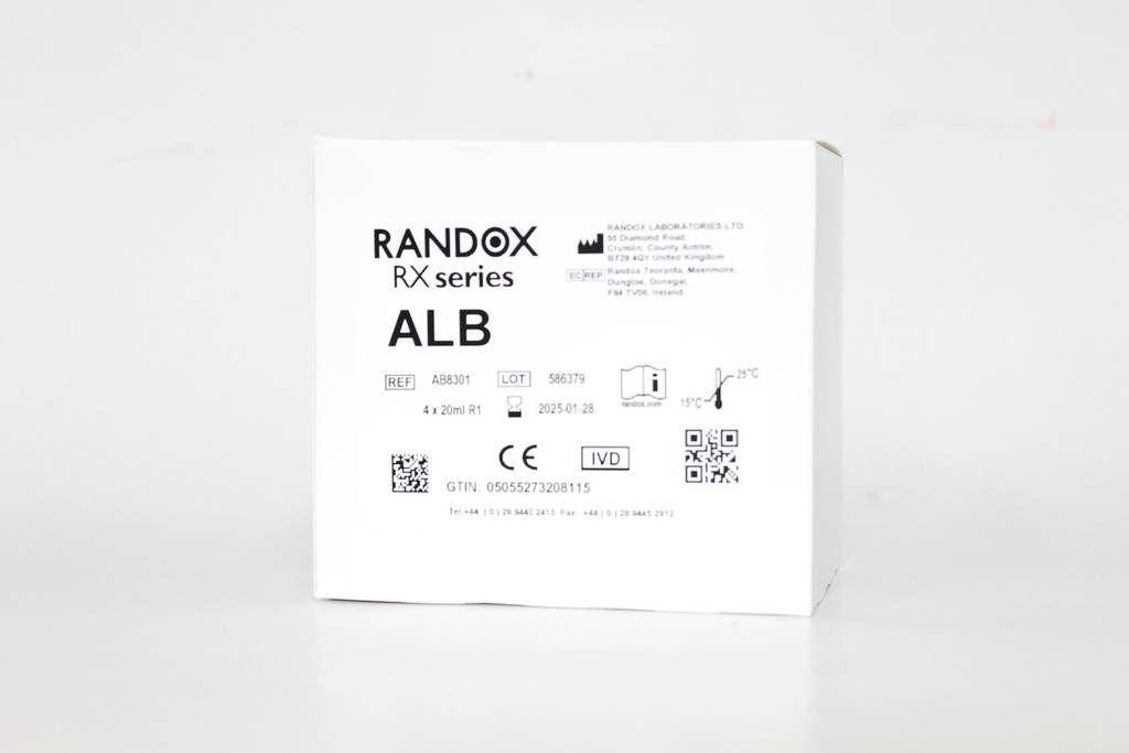 Reactivo Albumina BCG Rx Monaco (Liquido). Randox (UK.)