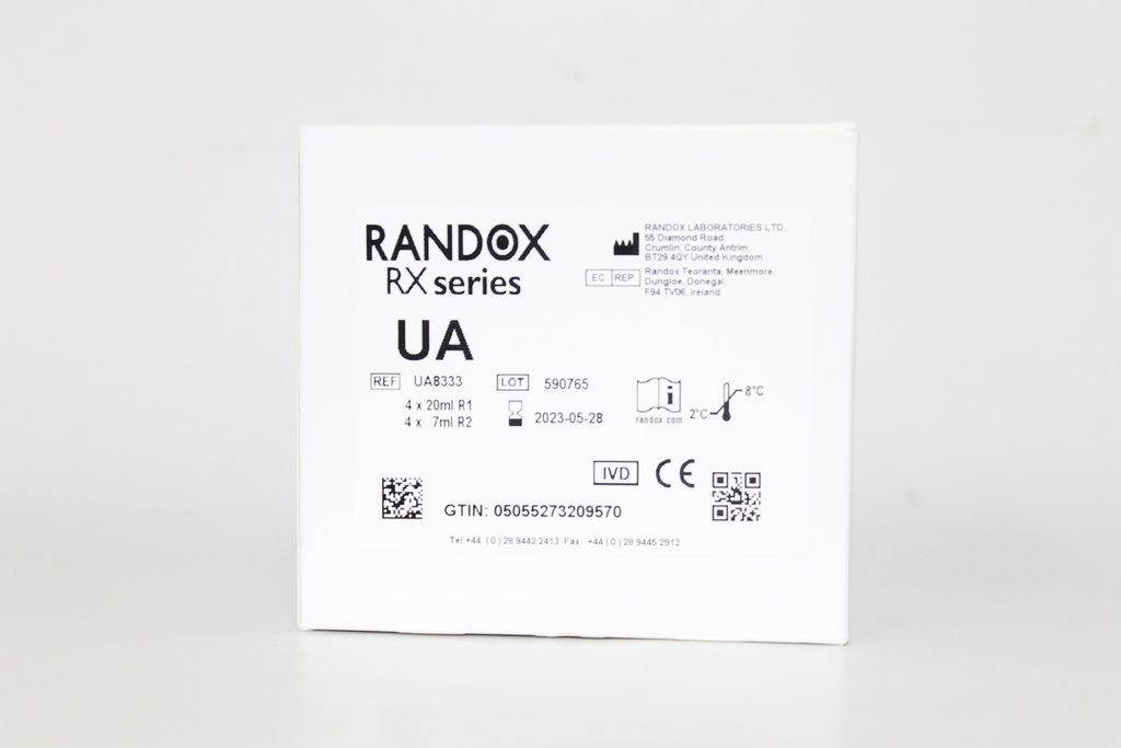 Reactivo Acido Urico Rx Monaco. Randox (UK).