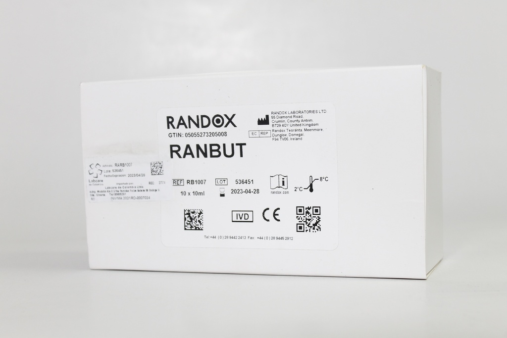 Reactivo para D-3-Hidroxibutirato. Randox (UK).