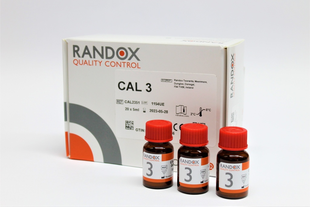 Multicalibrador Química Clínica Nivel 3 Randox (UK).
