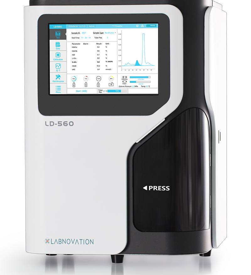 LD-560 Analizador Automatizado HPLC para HbA1C. Labnovation.