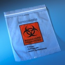 Bolsa para Transporte de Muestras Biohazard, 8"X10", Ziplock. Globe Scientific (USA). Paquete x 100