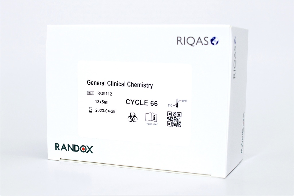 Control de Calidad Externo RIQAS Quimica Clinica. 56 Mensurandos. Rep. 15. Randox (UK).