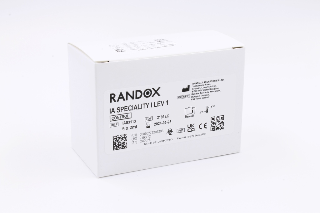 Control Inmunoensayo Especialidad I Nivel 1 Randox (UK)