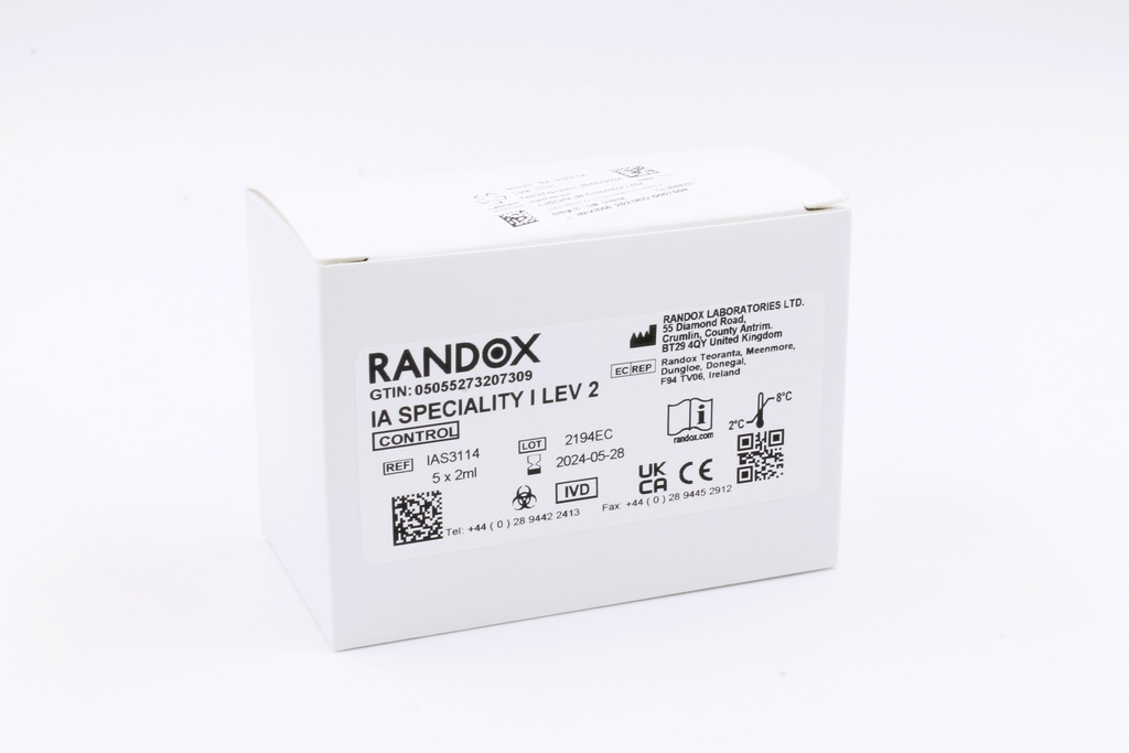 Control Inmunoensayo Especialidad I Nivel 2 Randox (UK)