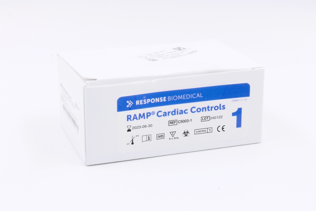 Control Cardiaco Líquido Ramp® Nivel 1. Response Biomedical (Canada).