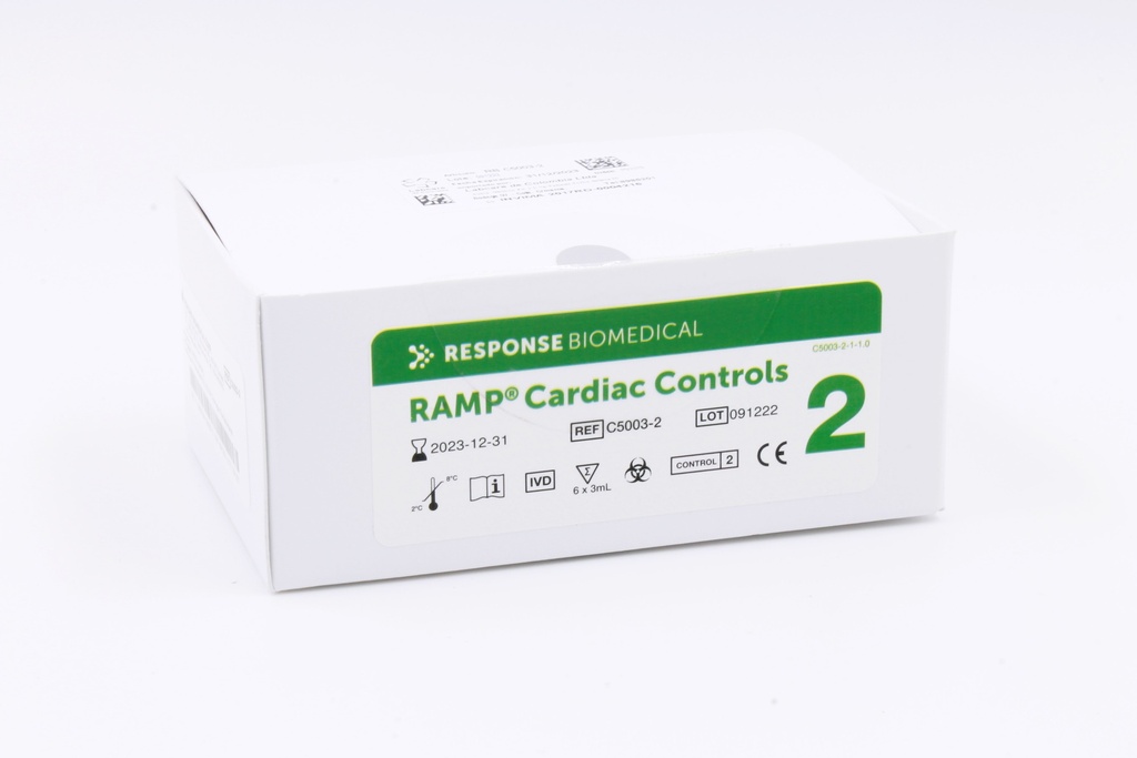 Control Cardiaco Líquido Ramp® Nivel 2. Response Biomedical (Canada).
