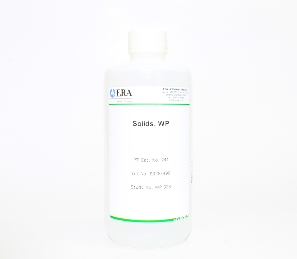 Control de Calidad Externo (Ensayo de Aptitud) para Sólidos, WP. ERA (USA).