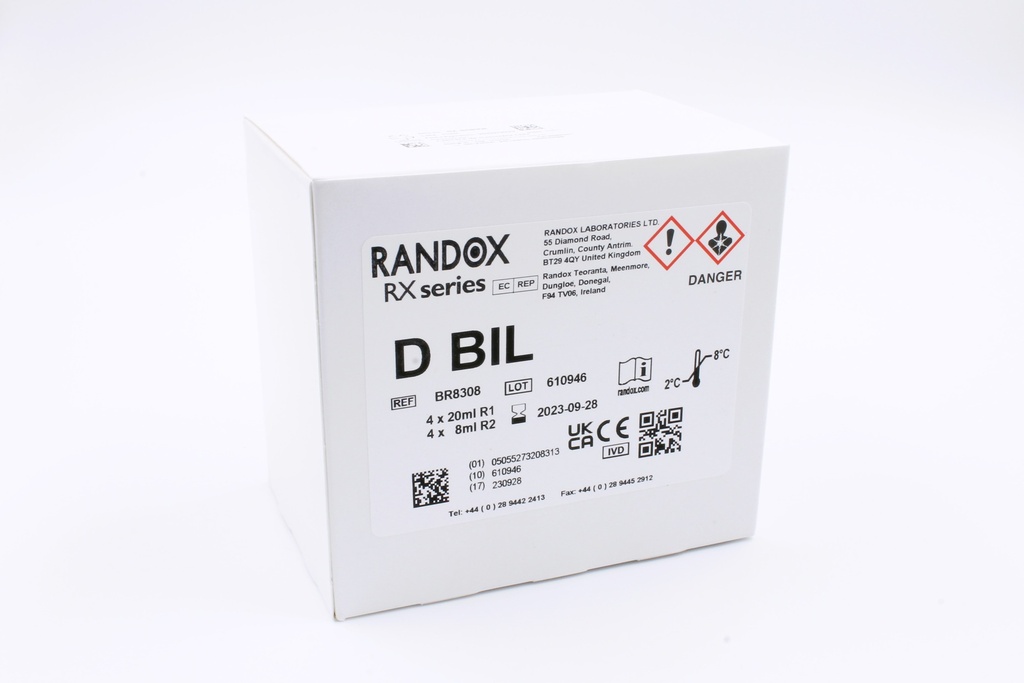 Reactivo para Bilirrubina Directa Vanadato Rx Mónaco. Randox (UK).