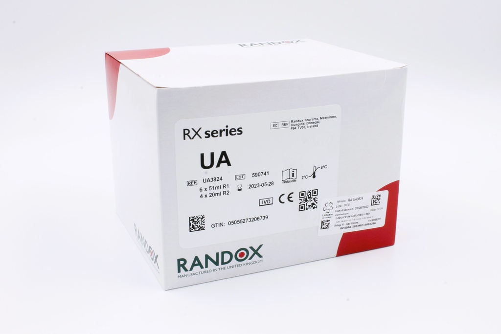 Reactivo para Acido Urico Rx (Liquido). Randox (UK).