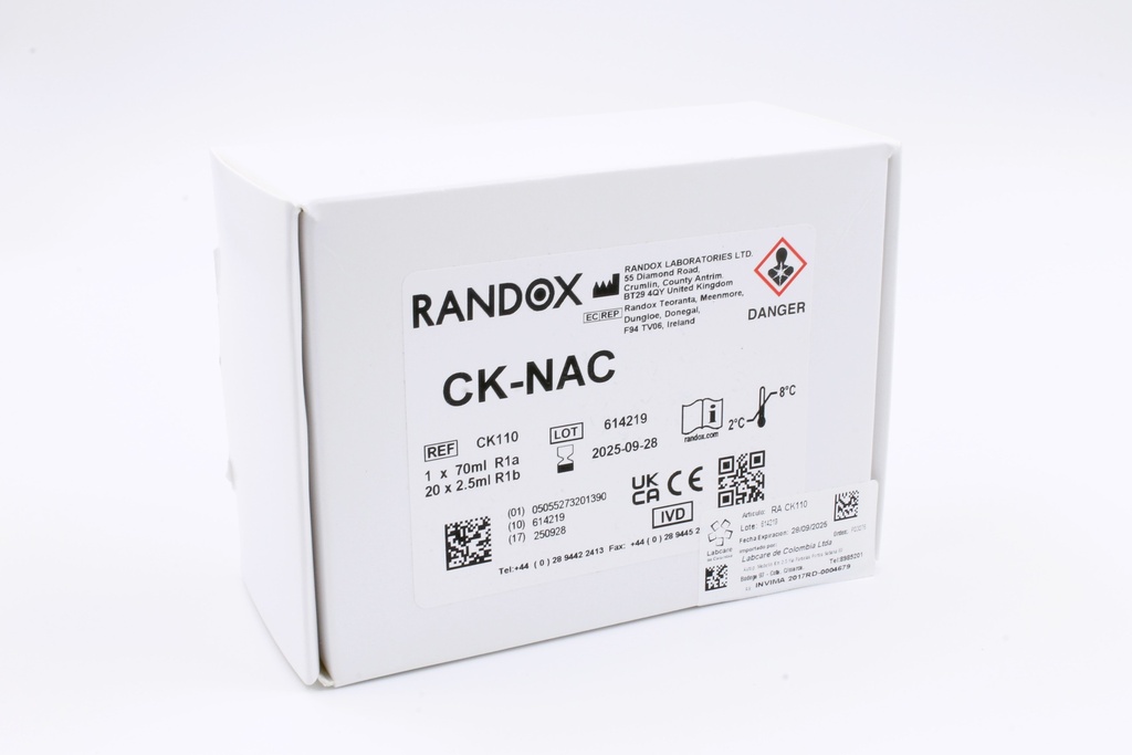 Reactivo para CK-NAC (DGKC) Randox (UK).