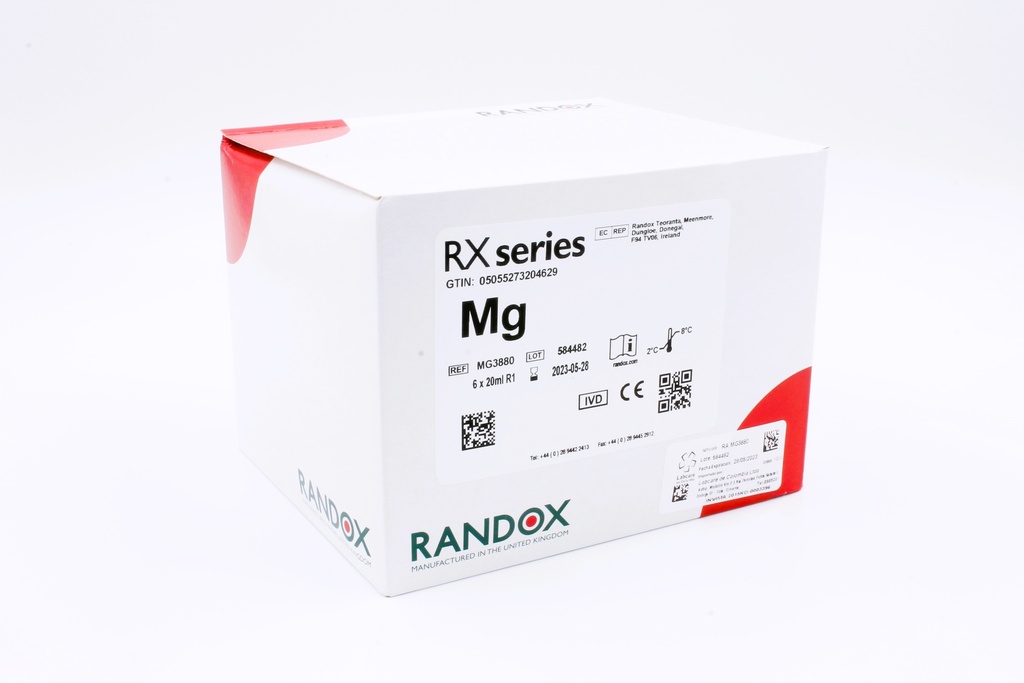 Reactivo para Magnesio Rx (Xylidyl Blue Monoreactivo). Randox (UK).