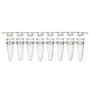 PCR 8-Strip Tubes, 0.2 ml, PP, Natural With Separate 8-Strip Flat Caps. Globe Scientific (USA)