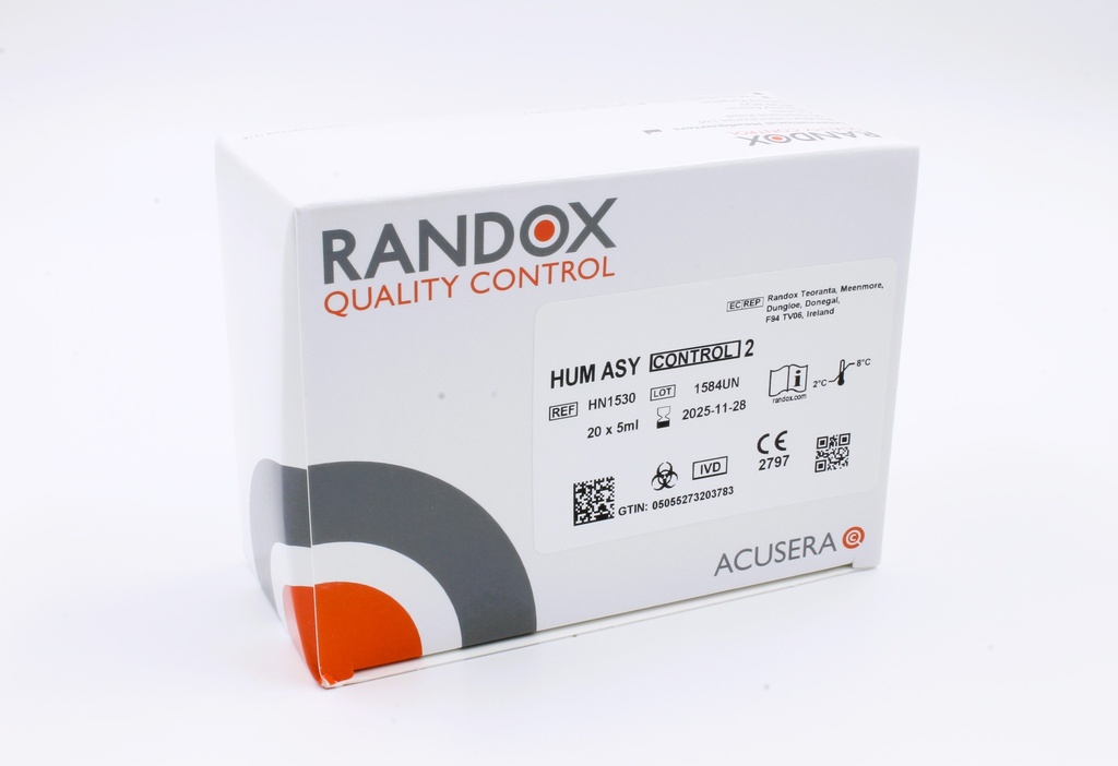 Control Ensayado Humano Multianalitos Química Clínica Nivel 2 Randox (UK)