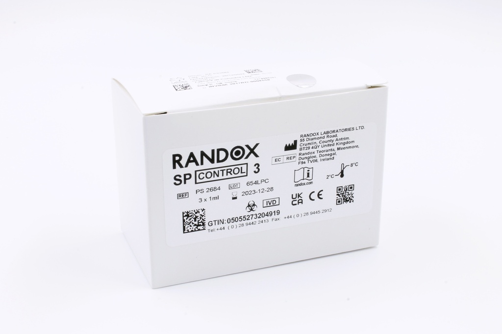 Control Proteínas Específicas Nivel 3 (Líquido) Randox (UK).