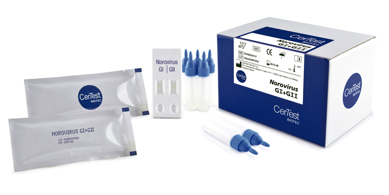 Norovirus GI/GII Card (With Stool Vials + PC). Certest (España).