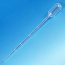 Pipeta de Transferencia (Pasteur) 3.0 ml. Graduada A 1.0 ml. 140 mm. Globe Scientific (USA).