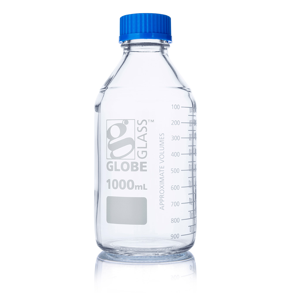 Botella para medios en vidrio 1000ml. Globe Scientific. (USA)  