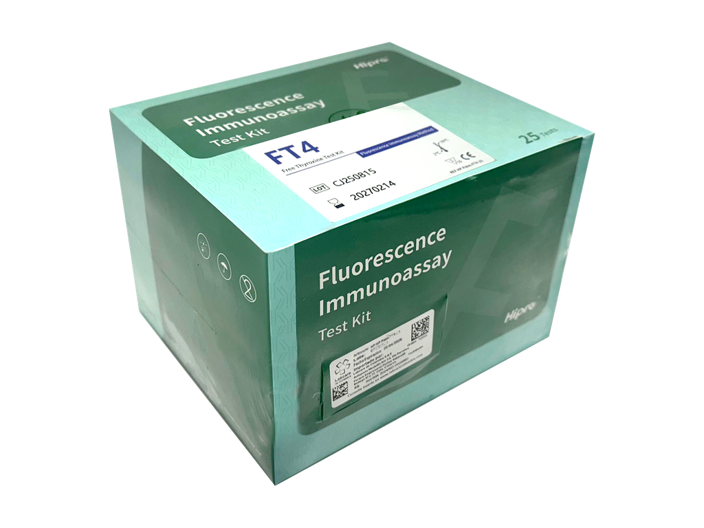 Kit test Tiroxina Libre T4L (Método de Inmunoensayo Fluorescente). Hipro Biotechnology