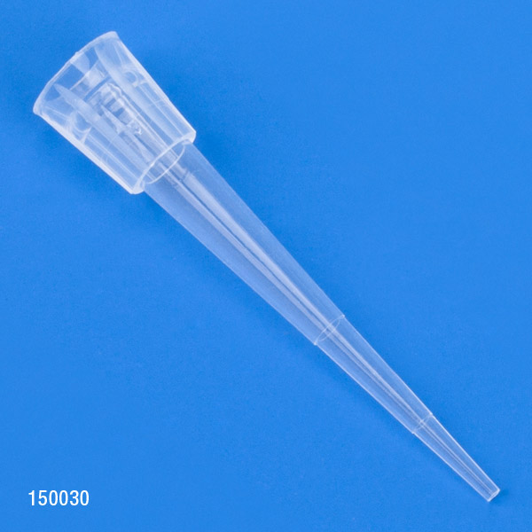 Punta para Pipeta  0,1-10 ul, Estéril, Universal, baja retención,  31 mm,  Color Natural. Globe Scientific (USA). 