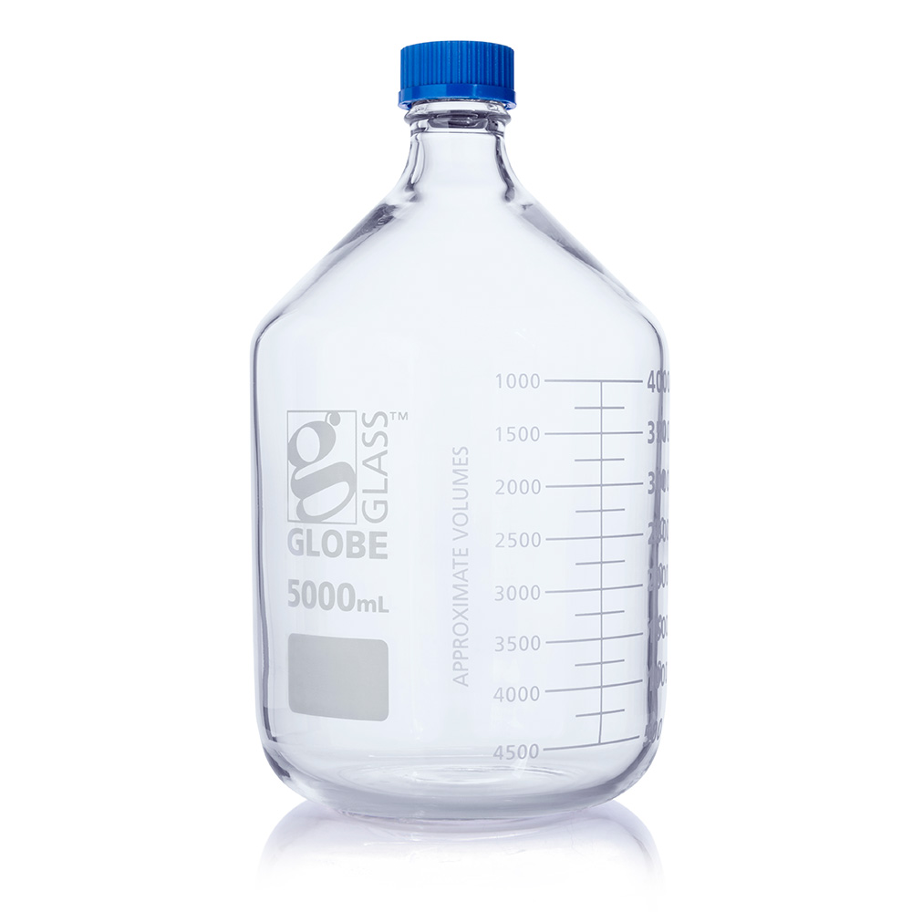 Botella para medios en vidrio 5000ml. Globe Scientific. (USA)  