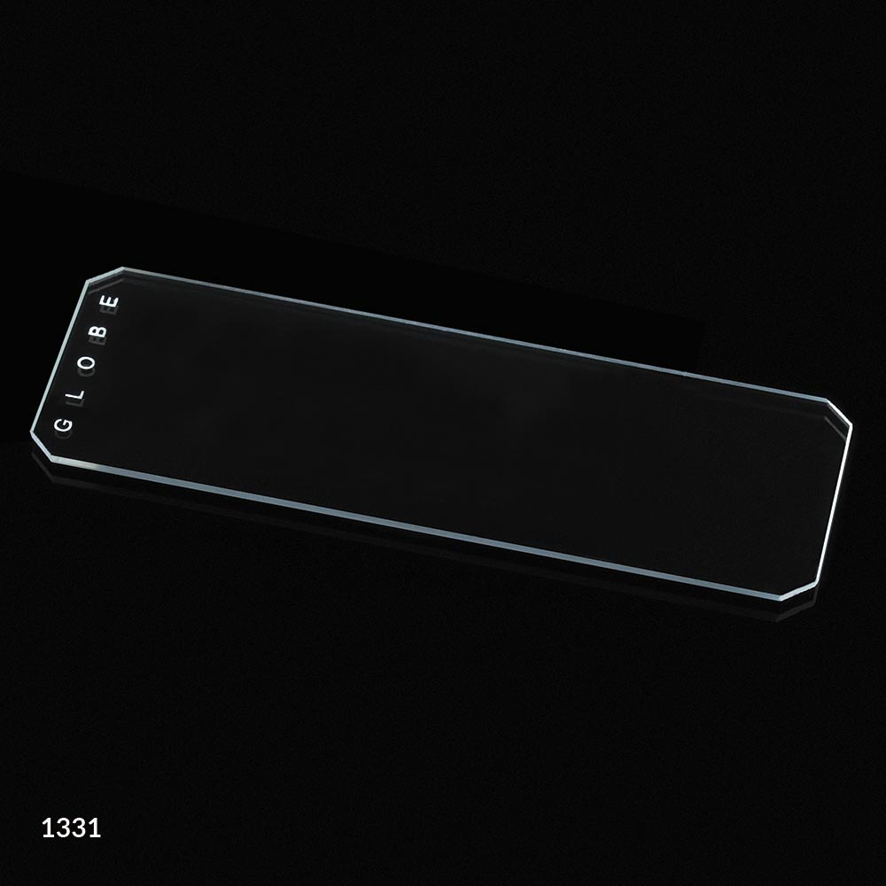 Lámina Porta-Objeto lisas, con bordes biselados y esquinas recortadas. Globe Scientific (USA). 