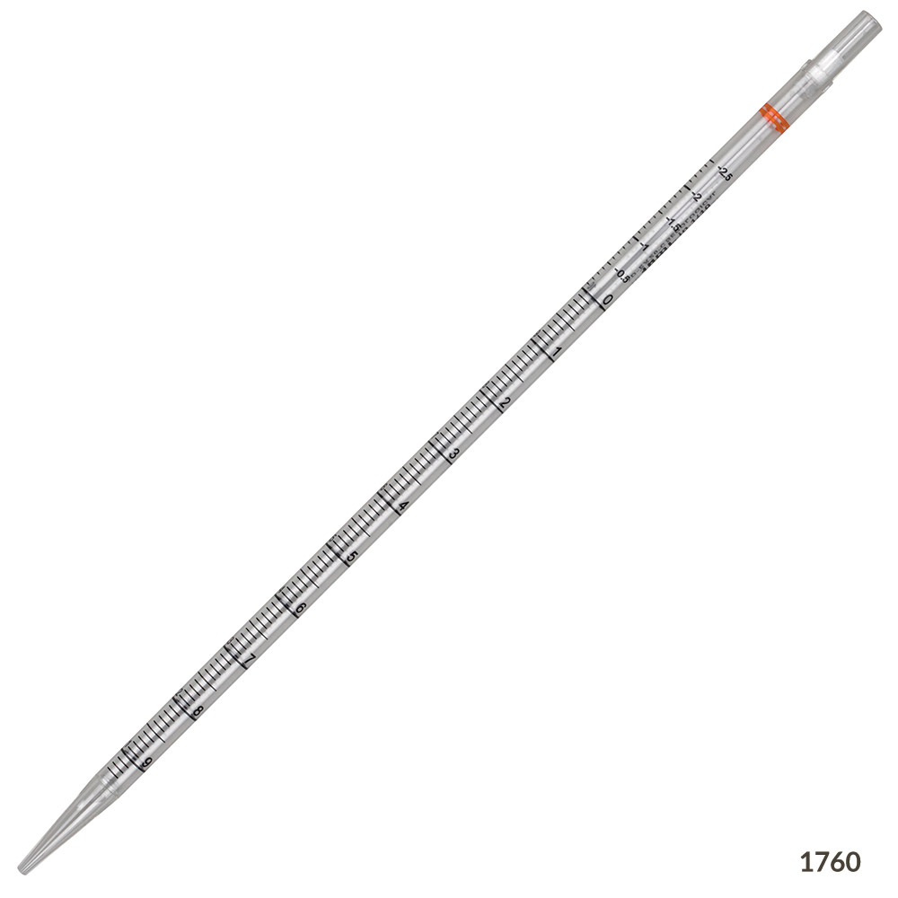 Pipeta Serológica PS, 10 ml, 345 mm. Empaque Individual. Estéril. Globe Scientific (USA). 
