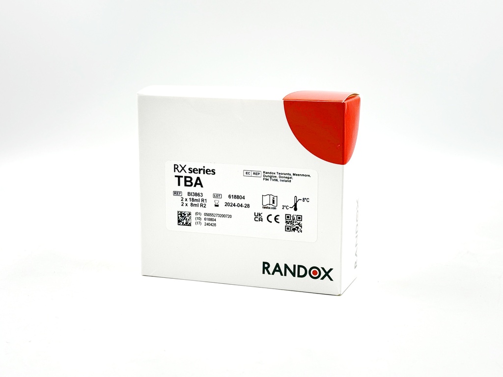 Reactivo para Acidos Biliares Líquido para Uso Veterinario Unicamente. Randox (UK). 