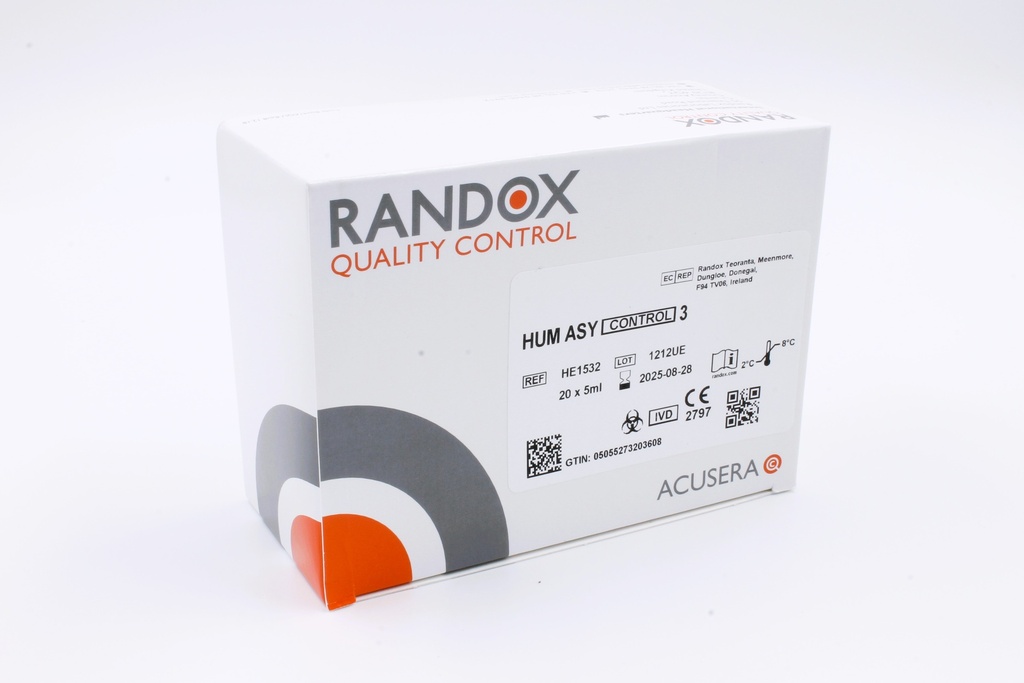 Control Ensayado Premium Humano Multianalitos Química Clínica Nivel 3 Randox (UK) 
