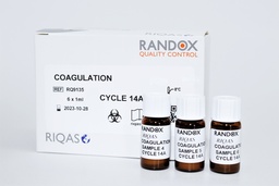 [RA RQ9135A] Control de Calidad Externo RIQAS Coagulación * 12 Meses. 5 Mensurandos. Rep. 30. Randox (UK).