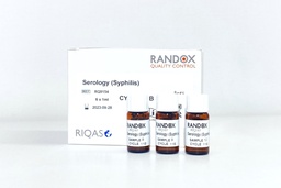[RA RQ9154] Control de Calidad Externo RIQAS Serología Sífilis. 3 Mensurandos. Rep. 30. Randox (UK).