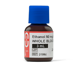 [UT 31080] Control para Alcohol (Etanol) en Sangre Total 80 Mg/Dl. Utak (USA) 5X3 Ml