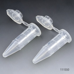 [GB 111550] Tubo PP de Microcentrifuga (Eppendorf) 0,6 ml Graduado. Con Tapa Adjunta. Globe Scientifc (USA).