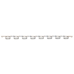 [GB PCR-02FC] Tapas Planas para Tira de PCR (8). Polipropileno. Color Natural.  No Tubos. Globe Scientific (USA).