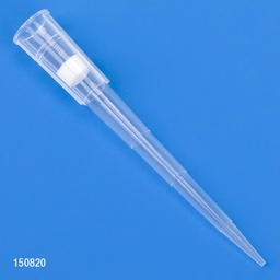 [GB 150820] Punta para Pipeta Con Filtro 1-200 ul, Certificada, Universal, 54 mm. Graduada, Color Natural. Estéril. Globe Scientific (USA).