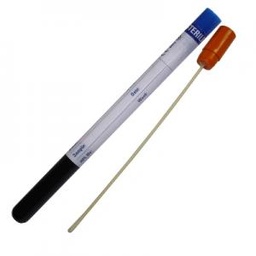 [TS/5-8] Medio de transporte Probact Amies con carbón vegetal en tubo con tapa naranja tratada. Hisopo de papel/algodón con punta mini en bolsa desprendible. TSC (UK)